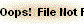 Oops!  File Not Found